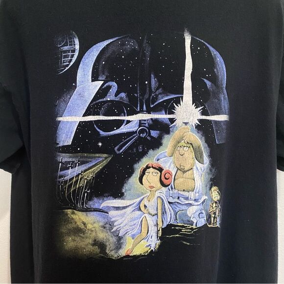 Family Guy Star Wars Darth Vader Tee Shirt Black 2007 Promo Sz XL - Picture 3 of 12